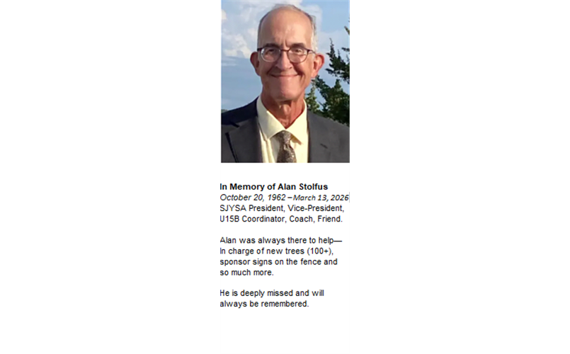Alan Stolfus, Vice President, deeply missed