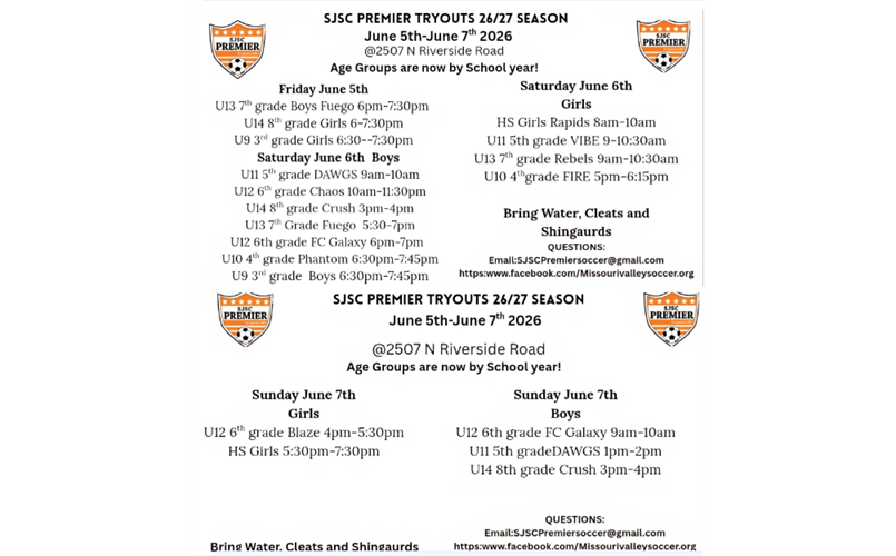 SJSC Competitive tryouts